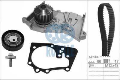 Ruville 55635701 водяной насос + комплект зубчатого ремня на RENAULT LOGAN I универсал (KS_)