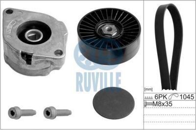 Ruville 5576086 поликлиновой ременный комплект на VW GOLF III (1H1)
