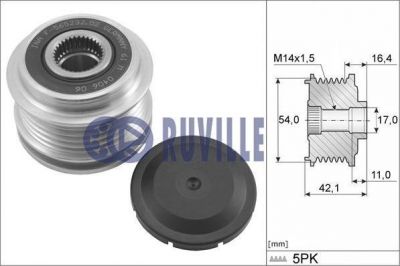 Ruville 56013 механизм свободного хода генератора на JEEP RENEGADE вездеход закрытый (BU)