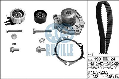 Ruville 56036711 водяной насос + комплект зубчатого ремня на OPEL ASTRA H GTC (L08)