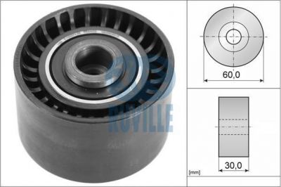 RUVILLE Ролик обводной ремня ГРМ Citroen С4 2007-2010 (0830.62, 56642)