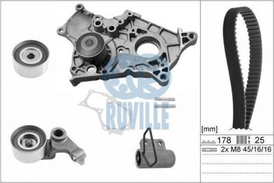 Ruville 56951711 водяной насос + комплект зубчатого ремня на TOYOTA COROLLA Liftback (_E11_)