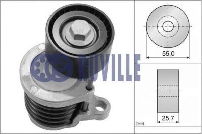 Ruville 57540 натяжная планка, поликлиновой ремень на MERCEDES-BENZ C-CLASS (W205)