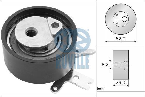 Ruville 58628 натяжной ролик, ремень грм на DODGE CARAVAN