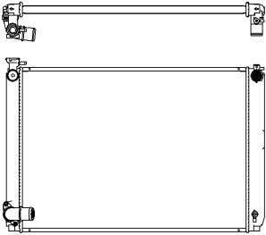 SAKURA Радиатор основной LEXUS RX 400 2006 2009 3.3L HYBRID M/T TOYOTA HIGH (1604120351, 32718502)