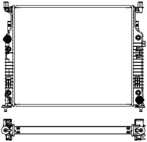 SAKURA Радиатор основной MB G II(W461)/ML II(W164)/GL(X164)/R(W251) (A2515000703, 33121001)
