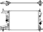 SAKURA Automotive Радиатор CHEVROLET CRUZE / OPEL ASTRA/ZAFIRA 1.4-1.8 M/T 09- (33511017)