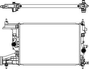 SAKURA Радиатор основной CHEVROLET Cruze/OPEL Astra J mot.1,8/1,4T /МКПП (13267650, 33511018)
