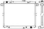 SAKURA Радиатор основной TO Land Cruiser 4.7L ATM 97-08 (1640050210, 34621001)