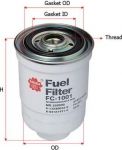SAKURA Фильтр топливный MAZ HYU MIT дизель (0K55123570, FC-1001)