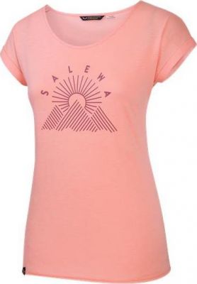 Футболка для активного отдыха Salewa 2017 FANES SUN HEMP W S/S TEE peach coral (EUR:44/38)