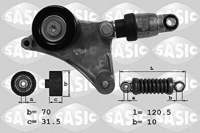 Sasic 1626165 натяжитель ремня, клиновой зубча на TOYOTA AVENSIS (T25_)