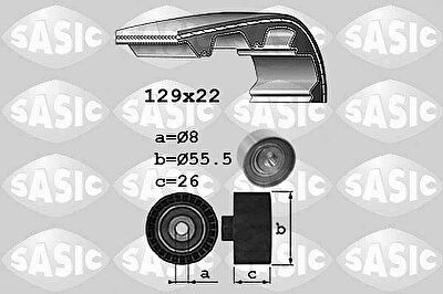Sasic 1756033 комплект ремня грм на FIAT LINEA (323)