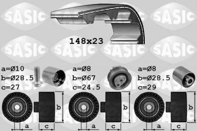 Sasic 1756047 комплект ремня грм на AUDI A4 (8EC, B7)