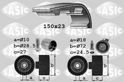 Sasic 1756054 комплект ремня грм на VW GOLF IV (1J1)