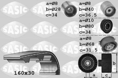 Sasic 1756070 комплект ремня грм на VW PASSAT Variant (3C5)