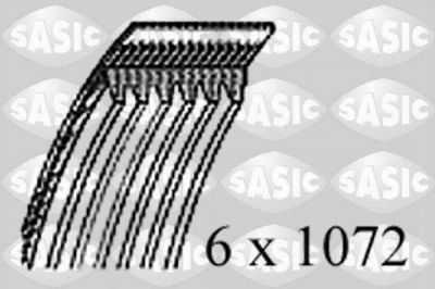 Sasic 1770084 поликлиновой ремень на AUDI A4 Allroad (8KH, B8)