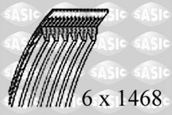 Sasic 1770094 поликлиновой ремень на FIAT SCUDO Combinato (220P)