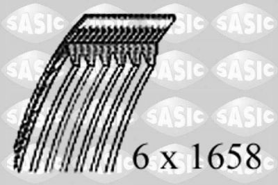 Sasic 1770112 поликлиновой ремень на PEUGEOT 306 (7B, N3, N5)