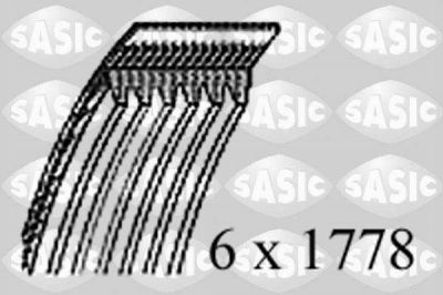 Sasic 1774047 поликлиновой ремень на FIAT BRAVA (182)