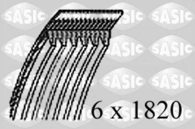 Sasic 1774051 поликлиновой ремень на FORD SCORPIO I (GAE, GGE)