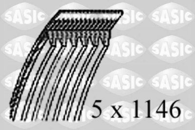 Sasic 1776040 поликлиновой ремень на FIAT BRAVO II (198)