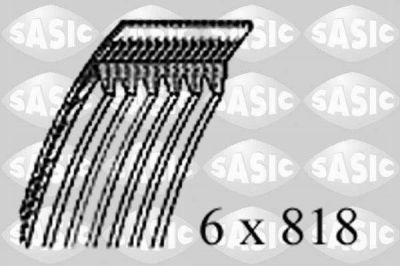 Sasic 1776062 поликлиновой ремень на FIAT PUNTO (188)