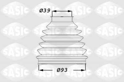 SASIC К-кт пыльника ШРУС внешн. PSA 307 2.0HDi 05->, 407 2.0HDi/2.2/3.0 05-> (3293C6, 1900015)