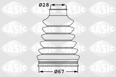 SASIC Пыльник ШРУСа внутр. AUDI A3/SKODA OCTAVIA/VW CADDY/G5/PASSAT/TOURAN 1.4>3.2 03> (1K0498201A, 1906023)