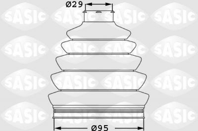 SASIC Комплект пыльника ШРУСа внешн.AUDI A3/SKODA OCTAVIA/VW CADDY/G5/PASSAT/TOURAN 1.4]3.2 03] (1K0498203A, 1906027)