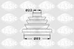 Sasic 1906047 Пыльник ШРУСа AUDI 100/80/A4/A6/A8/VW PASSAT/SKODA SUPERB 90-08 нар.