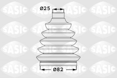 SASIC Комплект пыльника ШРУСа внеш. OPEL Astra H/Zafira B 1,7CDTI/1,8L 04-> (1603277, 1906050)