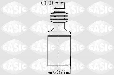 Sasic 2003421 комплект пылника, приводной вал на PEUGEOT 106 I (1A, 1C)