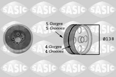 Sasic 2156004 ременный шкив, коленчатый вал на AUDI A4 (8D2, B5)