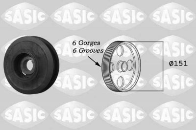 SASIC Шкив коленчатого вала OPEL ZAFIRA A/ASTRA G/VECTRA B DIESEL (5614437, 2156008)