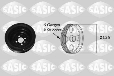 Sasic 2156018 ременный шкив, коленчатый вал на VW MULTIVAN V (7HM, 7HN, 7HF, 7EF, 7EM, 7EN)