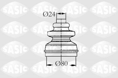 Sasic 2873793 Пыльник ШРУСа CITROEN JUMPY/XANTIA/PEUGEOT 306/405 92- внутр.