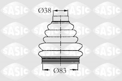 SASIC Пыльник ШРУСа PEUGEOT,CITROEN 206,PARTNER,BERLINGO 96->,XSARA 97-00/01-05, C5 01-04 1,9D-2,0 329303 (329303, 2933033)