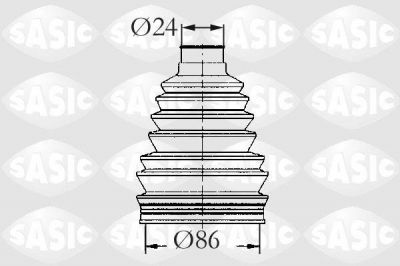 SASIC к-кт пыльника ШРУСа наружн.Peugeot 205/306 1.1-1.9GTi 87> (302935, 2933053)