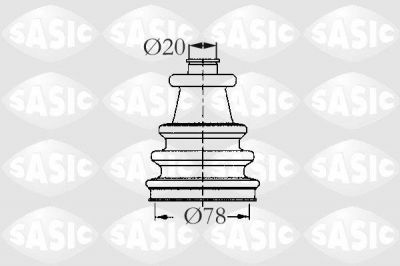 Sasic 2933743 Пыльник ШРУСа CITROEN C15/PEUGEOT 205/305 82-00 нар.