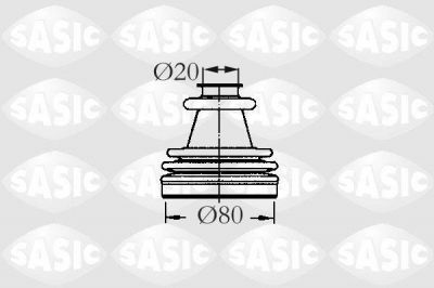 Sasic 2933773 комплект пылника, приводной вал на PEUGEOT 309 II (3C, 3A)