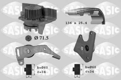 Sasic 3900018 водяной насос + комплект зубчатого ремня на PEUGEOT 406 Break (8E/F)