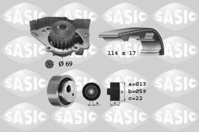 Sasic 3900024 водяной насос + комплект зубчатого ремня на PEUGEOT 306 Наклонная задняя часть (7A, 7C, N3, N5)