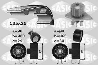 Sasic 3900032 водяной насос + комплект зубчатого ремня на PEUGEOT 206 SW (2E/K)