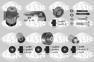 Sasic 3906002 водяной насос + комплект зубчатого ремня на VW GOLF IV (1J1)