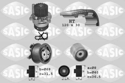 Sasic 3906009 водяной насос + комплект зубчатого ремня на VW GOLF IV (1J1)