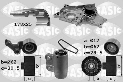 Sasic 3906040 водяной насос + комплект зубчатого ремня на TOYOTA COROLLA Wagon (__E11_)