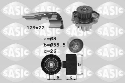 Sasic 3906041 водяной насос + комплект зубчатого ремня на FIAT LINEA (323)