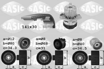 Sasic 3906053 водяной насос + комплект зубчатого ремня на VW PASSAT Variant (3C5)