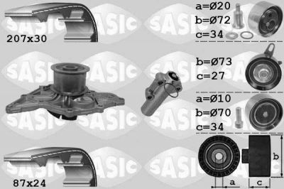 Sasic 3906058 водяной насос + комплект зубчатого ремня на VW PASSAT Variant (3B6)